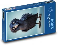 Čierna vrana s veľkými očami Puzzle 2000 dielikov - 90 x 60 cm