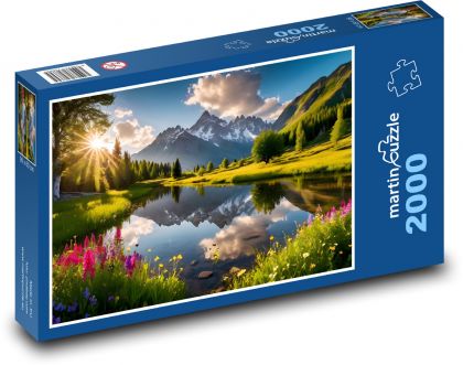 Romantic nature in the mountains - Puzzle 2000 pieces, size 90x60 cm 