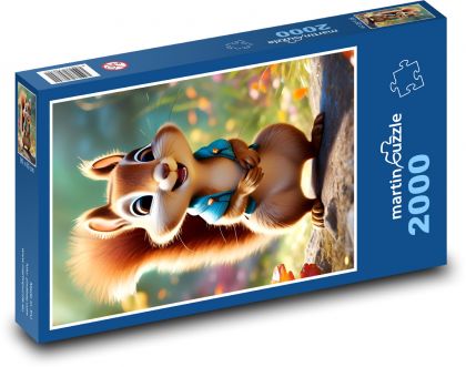Lachendes Eichhörnchen in Weste - Puzzle - 2000 Teile