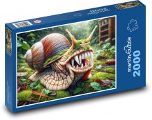 Hlemýžď s ostrými zuby v lese Puzzle 2000 dílků - 90 x 60 cm