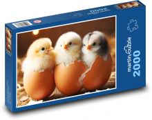 Vyliahnuté kurčatá v škrupine Puzzle 2000 dielikov - 90 x 60 cm