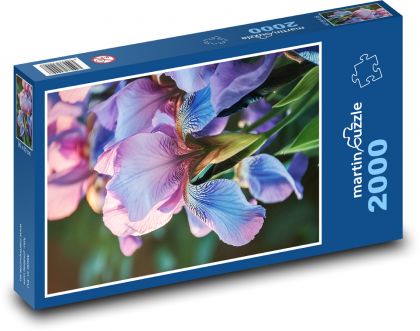 Kvitnúca fialová dúhovka - Puzzle 2000 dielikov, rozmer 90x60 cm 