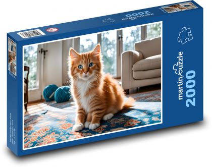 Morouhaty mačka - Puzzle 2000 dielikov, rozmer 90x60 cm 