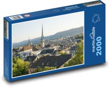 Historické centrum Zürichu, Švajčiarsko Puzzle 2000 dielikov - 90 x 60 cm