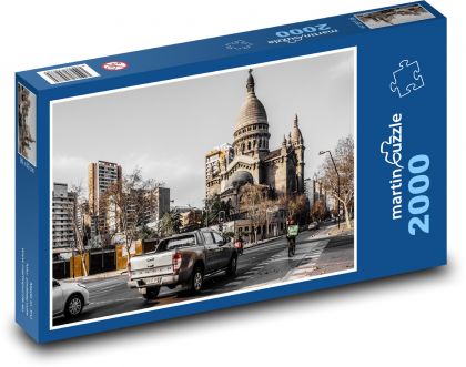 Katedrála - architektura, město - Puzzle 2000 dílků, rozměr 90x60 cm