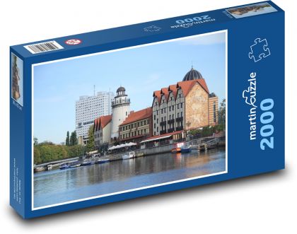 Budynki - miasto - Puzzle 2000 elementów, rozmiar 90x60 cm