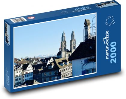 Curych - Švýcarsko - Puzzle 2000 dílků, rozměr 90x60 cm