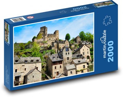 Hrad v meste - Puzzle 2000 dielikov, rozmer 90x60 cm 