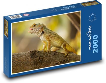 Eine Eidechse klettert auf einen Baum - Puzzle - 2000 Teile