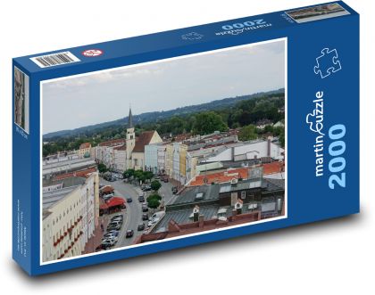 Mühldorf - Niemcy, plac - Puzzle 2000 elementów, rozmiar 90x60 cm