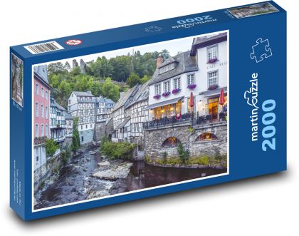 Monschau - historické domy - Puzzle 2000 dielikov, rozmer 90x60 cm 