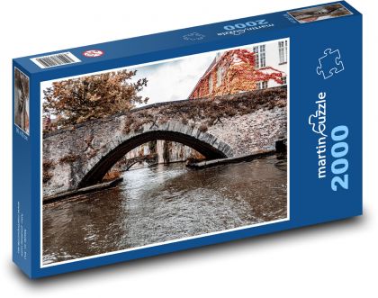 Most - rzeka - Puzzle 2000 elementów, rozmiar 90x60 cm