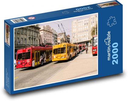 Belehrad - Srbsko, električka - Puzzle 2000 dielikov, rozmer 90x60 cm 