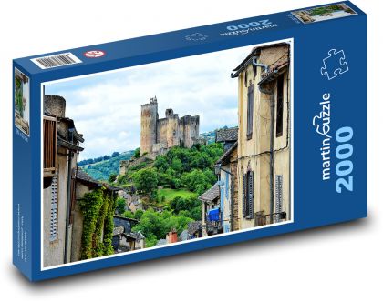 Hrad Najac - Francie - Puzzle 2000 dílků, rozměr 90x60 cm