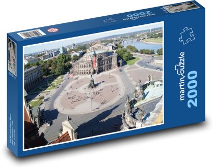 Drážďany - Německo, divadlo - Puzzle 2000 dílků, rozměr 90x60 cm