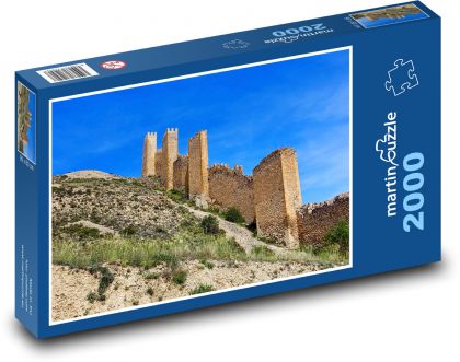 Albarracin - opevnenia, Španielsko - Puzzle 2000 dielikov, rozmer 90x60 cm 