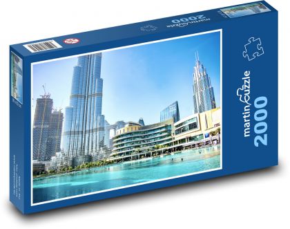 Burdž Chalífa - Dubaj, mrakodrapy - puzzle 2000 dílků