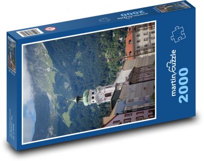 Innsbruck - Rakousko, panoráma města  - puzzle 2000 dílků