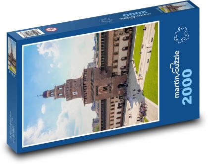 Miláno - Castello Sforzesco, Itálie - puzzle 2000 dílků