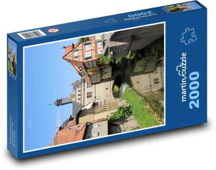 Panoráma města - domy - puzzle 2000 dílků