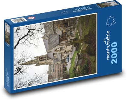 Bournemouth - Christchurch Prior, kostel - Puzzle 2000 dílků, rozměr 90x60 cm