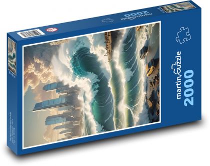 Tsunami - a huge wave - Puzzle 2000 pieces, size 90x60 cm 