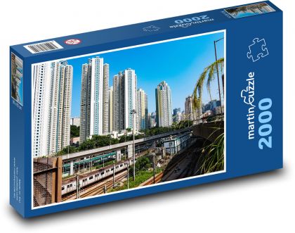 Hongkonský vlak - Puzzle 2000 dielikov, rozmer 90x60 cm 