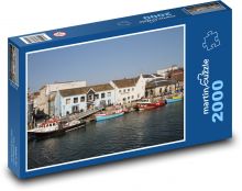 Rybářská vesnice - lodě, moře Puzzle 2000 dílků - 90 x 60 cm