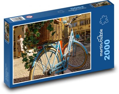 Jízdní kolo na ulici - Puzzle 2000 dílků, rozměr 90x60 cm