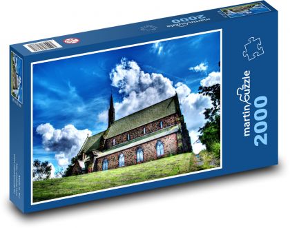 Historický kostol - Puzzle 2000 dielikov, rozmer 90x60 cm 