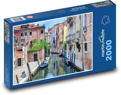 Kolorowa Wenecja - Włochy - Puzzle 2000 elementów, rozmiar 90x60 cm