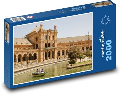 Plaza de España - Seville, Španělsko - Puzzle 2000 dílků, rozměr 90x60 cm