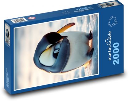 Tučniak s mláďaťom - Puzzle 2000 dielikov, rozmer 90x60 cm 