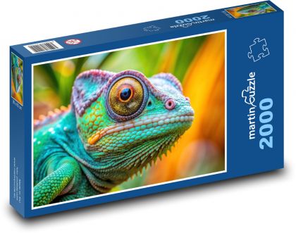 Chameleon - plaz, ještěrka - Puzzle 2000 dílků, rozměr 90x60 cm