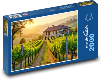 Vinohrady - ovocný sad, príroda - Puzzle 2000 dielikov, rozmer 90x60 cm 