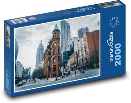 Město - architektura, mrakodrapy - Puzzle 2000 dílků, rozměr 90x60 cm