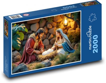 Ježíš - narození, Maria - Puzzle 2000 dílků, rozměr 90x60 cm
