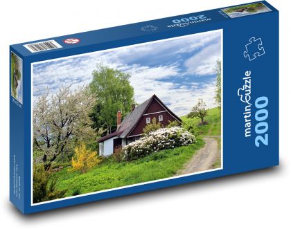 Chalupa u cesty - puzzle 2000 dílků