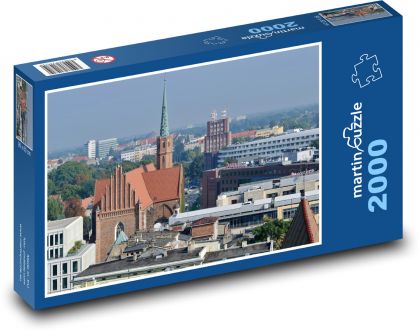 Kostel ve městě - Puzzle 2000 dílků, rozměr 90x60 cm