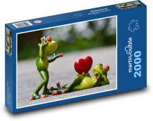 Žáby - svatý Valentýn Puzzle 2000 dílků - 90 x 60 cm