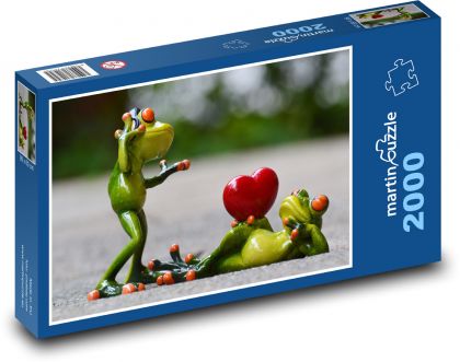 Žáby - svatý Valentýn - Puzzle 2000 dílků, rozměr 90x60 cm