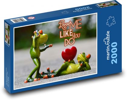 Zamilované žáby - Puzzle 2000 dílků, rozměr 90x60 cm