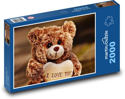Medvídek z lásky - puzzle 2000 dílků