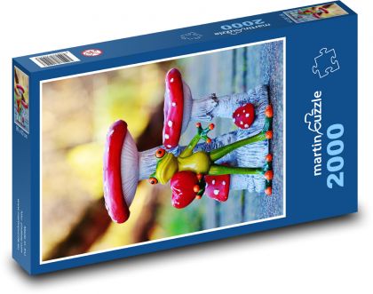 Frog & Mushrooms - Puzzle 2000 pieces, size 90x60 cm 