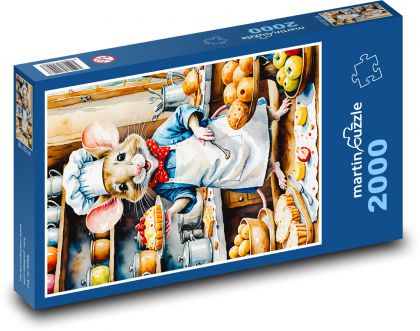 Myš peče zákusky - puzzle 2000 dílků