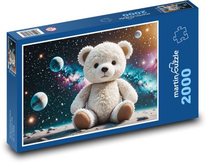 Medvídek ve vesmíru - Puzzle 2000 dílků, rozměr 90x60 cm