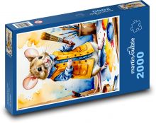 Myš - malíř Puzzle 2000 - 90x60 cm