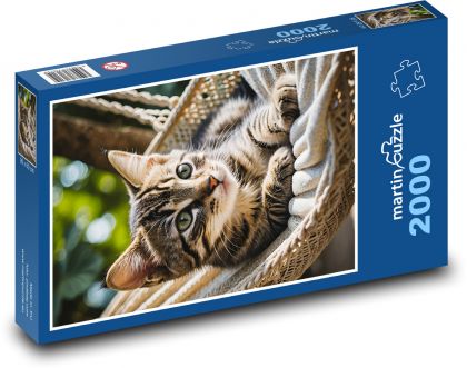 Kitten in hammock - Puzzle 2000 pieces, size 90x60 cm 