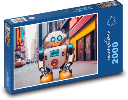 Robot on the street - Puzzle 2000 pieces, size 90x60 cm 