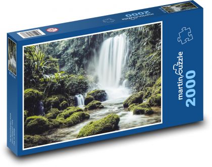 Waterfall at a rain forest - Puzzle 2000 pieces, size 90x60 cm 